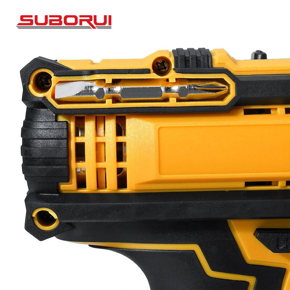 SUBORUI Factory 12V 21V Taladro Inalambrico Power Tools Rechargeable Battery Electric Cordless Drill Set