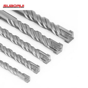 SUBORUI 6mm 8mm 10mm 12mm 14mm Cross Carbide Tip Type Steel Alloy SDS Plus Hammer Concrete Drill Bits for Masonry Concrete Rock