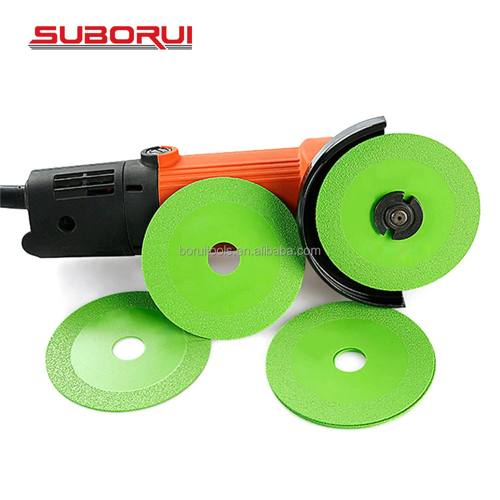 SUBORUI 4inch 100mm 115mm Green Jade Glass Cutter Thin Diamond Marble Saw Blade Ceramic Tile Glass Cutting Disk Disc for glass