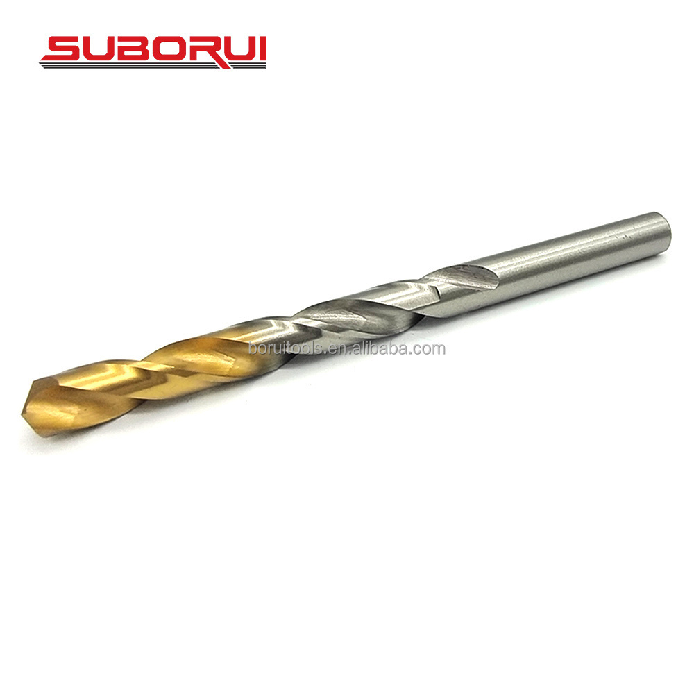 SUBORUI Custom Drill Bit HSS Co M35 M2 Cobalt Steel Titanio Broca Half Titanium Nitride Coated Metal Drill Bits for Industry