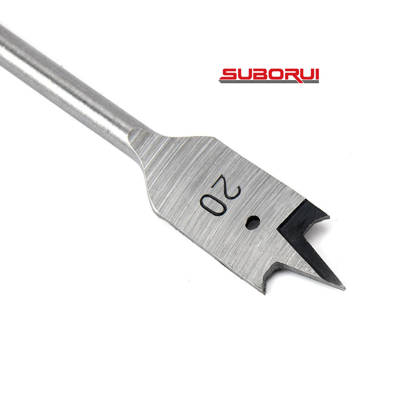 Borui Quick Change Hex Shank Tri-Point Paddle Brocas Flat Wood Spade Drill Bit For Wood Clean And Fast Drilling Trishula Working