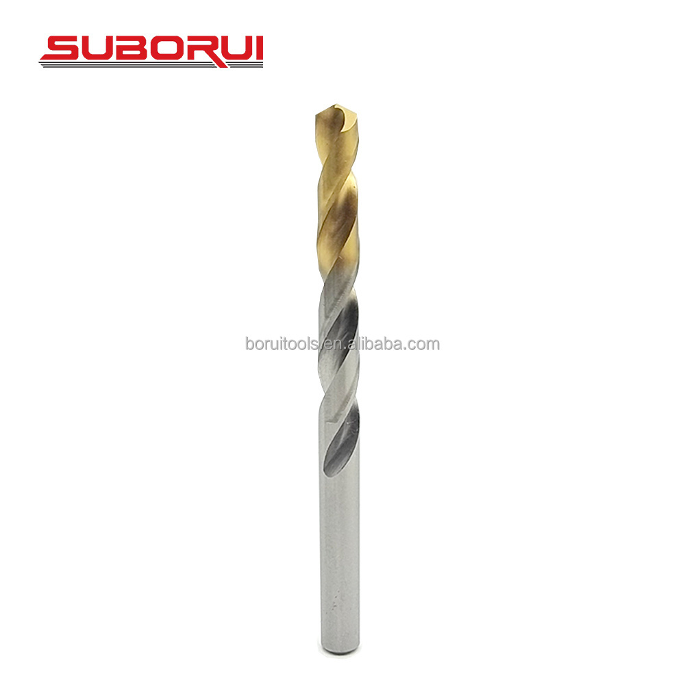 SUBORUI Custom Drill Bit HSS Co M35 M2 Cobalt Steel Titanio Broca Half Titanium Nitride Coated Metal Drill Bits for Industry