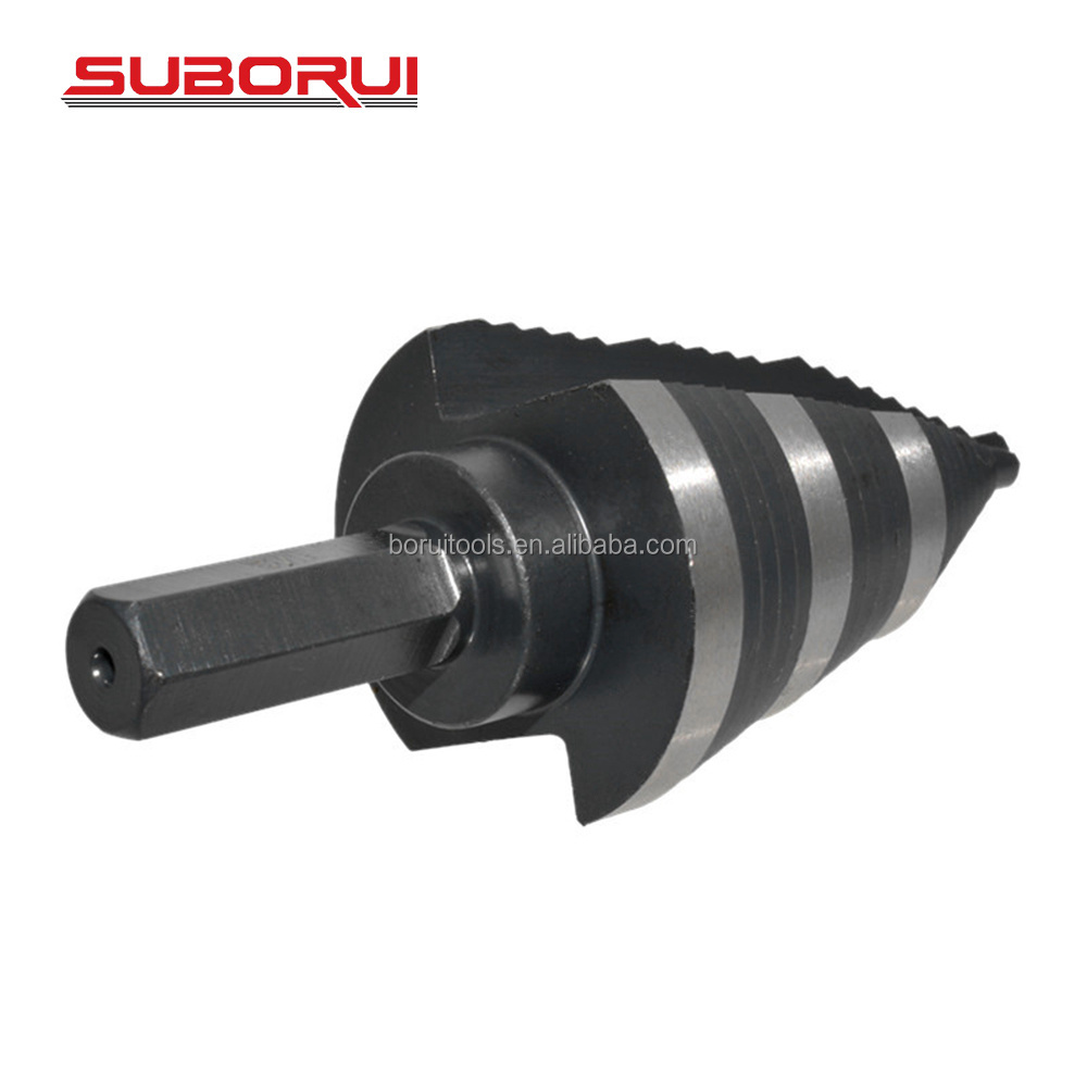 SUBORUI Inch Straight Grooved Double Fluted M2 High Speed Steel Hss Step Drill bits for Hole Drilling in Stainless Steel