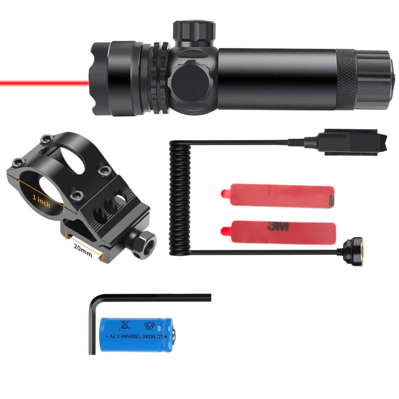 Tactical Laser Sight with 20mm Mount and Battery and Extend Switch Red Dot Laser Sight