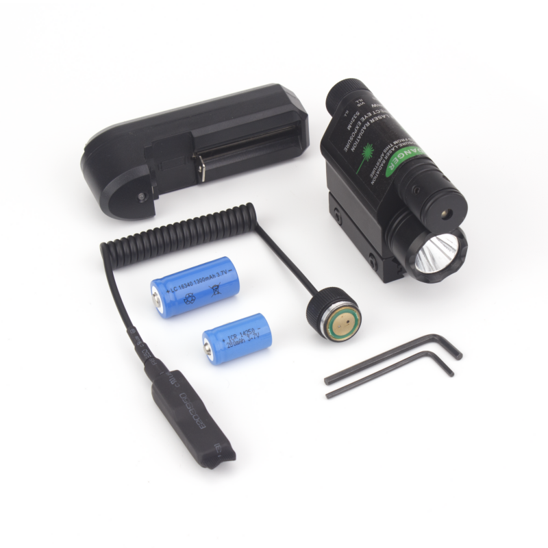 Bosait Green Laser Sight Flashlight Combo Green Dot Laser Sight