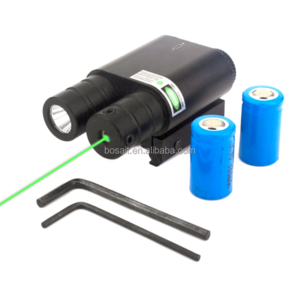 Tactical Flashlight with Green Laser Sight Laser Light Combo with Battery and Charger