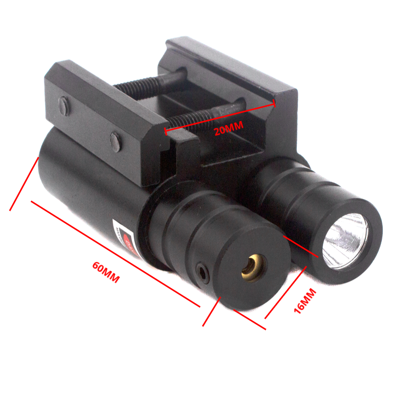 Tactical Flashlight with Green Laser Sight Laser Light Combo with Battery and Charger