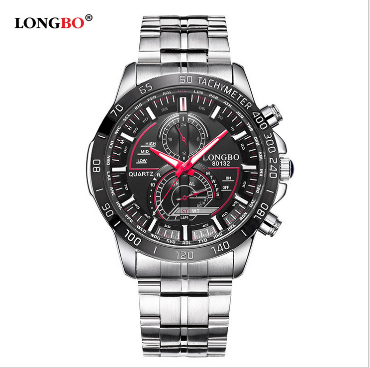 LONGBO Multi - functional steel men 's watches casual waterproof student watches