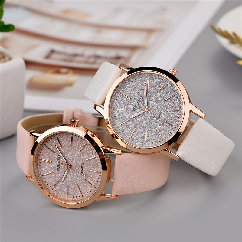 YOLAKO Hot Sale Brand Women's Watches Fashion Leather Strap Retro Quartz Watch for Ladies Charm Casual Funny Wristwatch Female