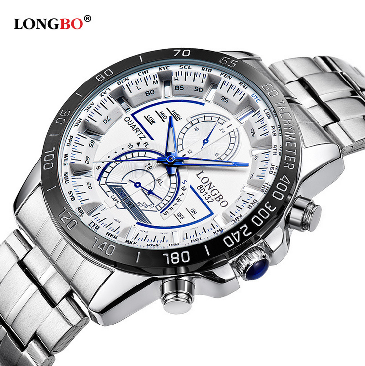 LONGBO Multi - functional steel men 's watches casual waterproof student watches