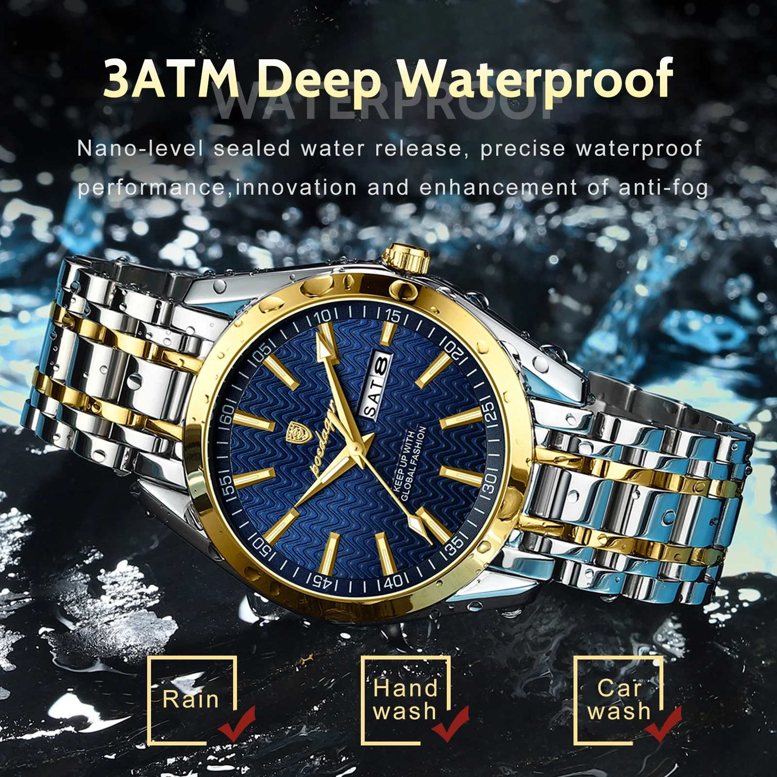 2024 Hot POEDAGAR 962 Top Luxury Man Wristwatch Waterproof  Date Week Men Watches Stainless Steel Quartz Men's Watch Male reloj