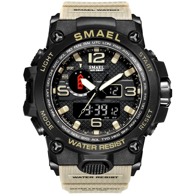 SMAEL Watch 50m Waterproof Wristwatch LED Quartz Clock Sport Watch Male Relogio Masculino 1545 Sport Watch Men S Shock