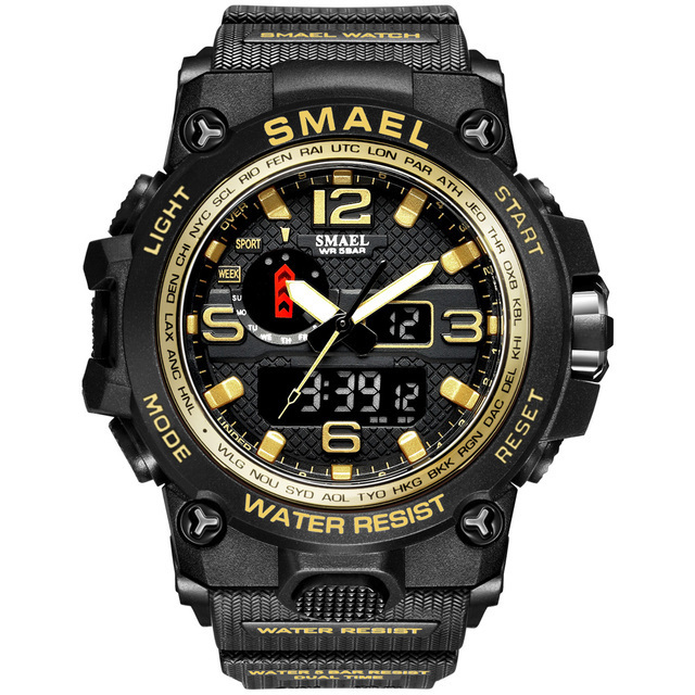 SMAEL Watch 50m Waterproof Wristwatch LED Quartz Clock Sport Watch Male Relogio Masculino 1545 Sport Watch Men S Shock