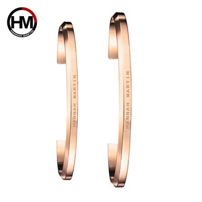 Hannah Martin Vacuum Plating Jewelry Bracelet Rose Gold Stainless Steel U-shaped Opening One Size Women's Bracelet