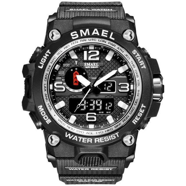 SMAEL Watch 50m Waterproof Wristwatch LED Quartz Clock Sport Watch Male Relogio Masculino 1545 Sport Watch Men S Shock