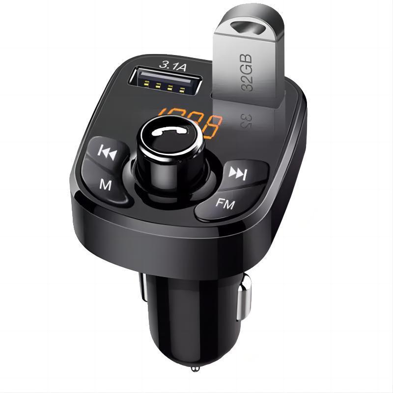 FM Transmitter Wireless Radio Stereo Handsfree Kit Car Audio MP3 Player with 3.1A Quick Charge Dual USB Car Charger