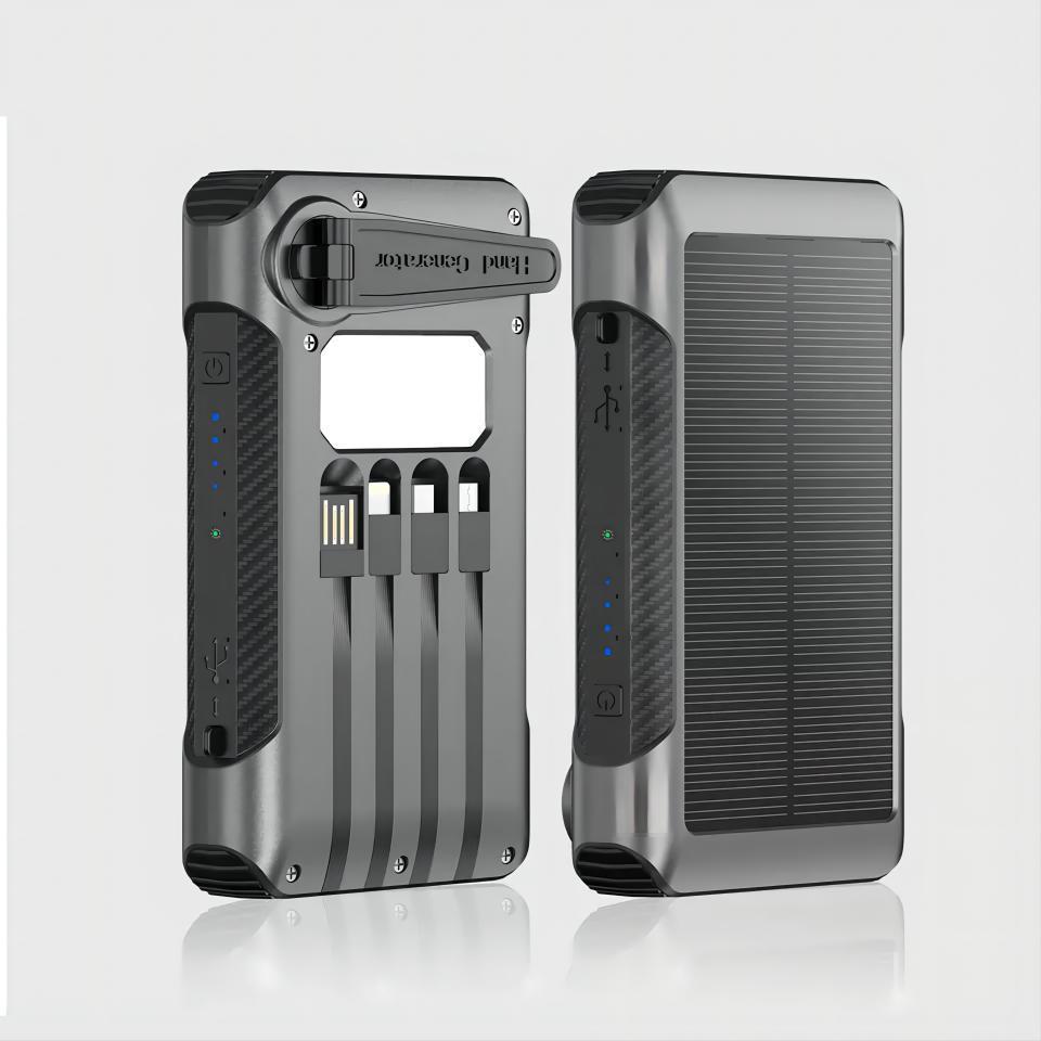 Hand Cranking Solar Power Banks Portable Pocket Hand Crank Generator 10000 mah Solar Dynamo Power Bank Housing Case and PCBA