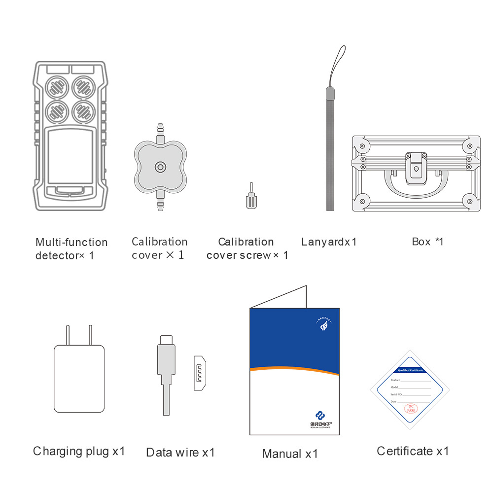 Portable H2S CO CO2 CH4 NH3 ammonia gas detector for poultry livestock house