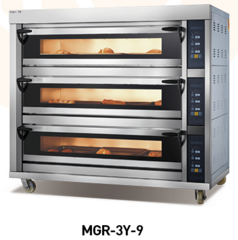 MGE-3Y-9 Double deck four plate large capacity fermentation deck oven combi commercial kitchen pizza oven