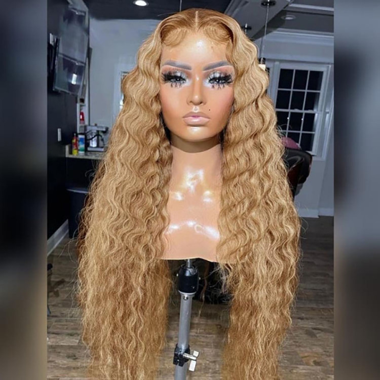 Most Expensive 24 Inch Blonde Wigs Cuticle Aligned Virgin Human Hair Sale Deep Wave Peruvian Chinese Long Hair Wigs