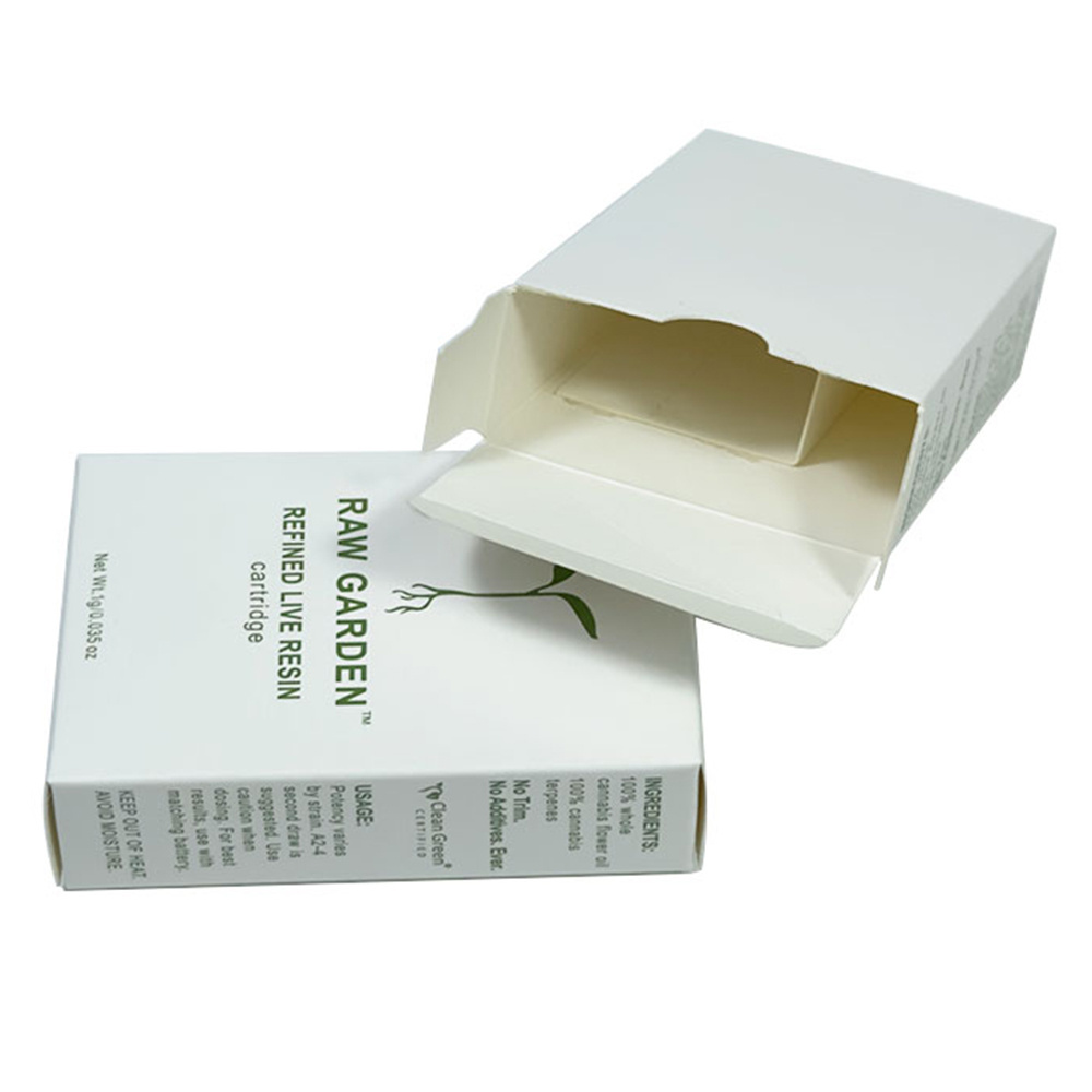 Cartridge Packaging 1ML Tube Custom Childproof Childlock Glass Blank Window Gift Boxes Gift Card Box