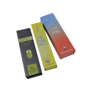 Child Resistant Box Proof Childproof Box Cartridge Packaging Childproof Drawer Box Custom 0.5ml 1ml Paper Packing Gold Foil B1