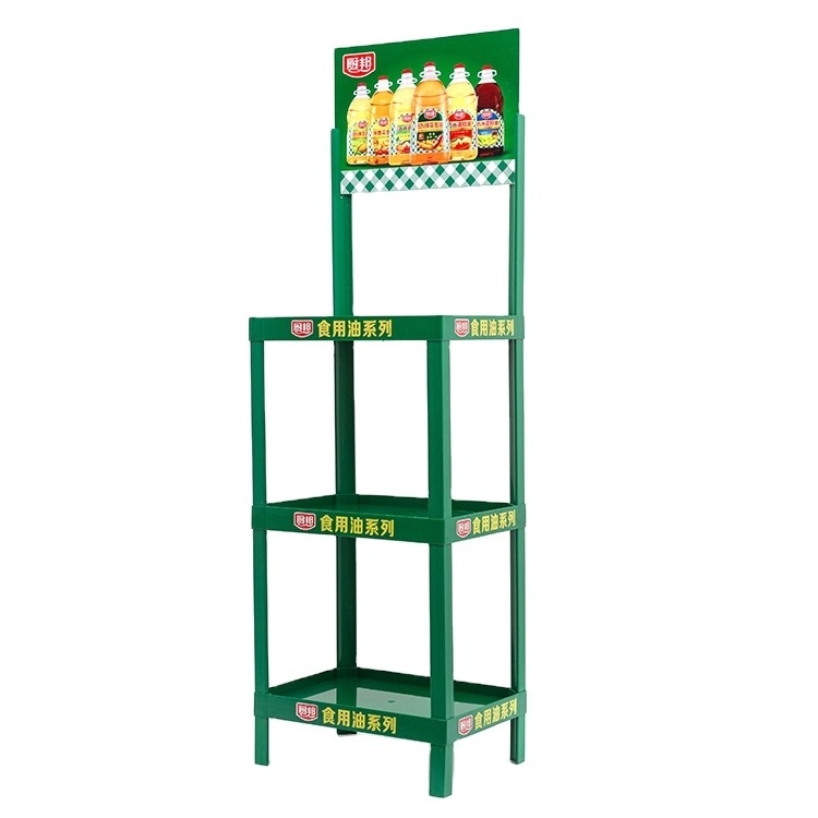 China Wholesale Custom Retail Plastic Floor Display 4 Shelves Free Standing Supermarket display