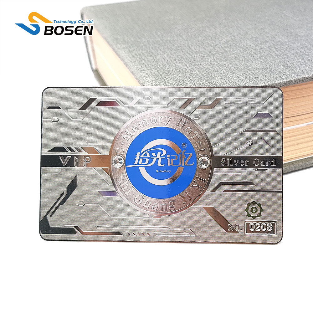 Printable Stainless Steel Smart VIP Membership Cards Blank Customized Printing Gold NFC Chip Metal Business Cards