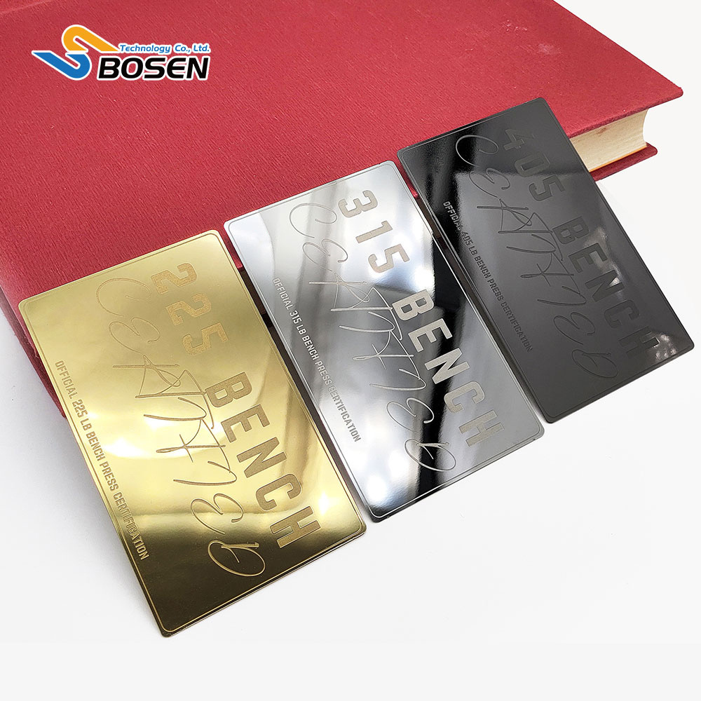 Printable Stainless Steel Smart VIP Membership Cards Blank Customized Printing Gold NFC Chip Metal Business Cards