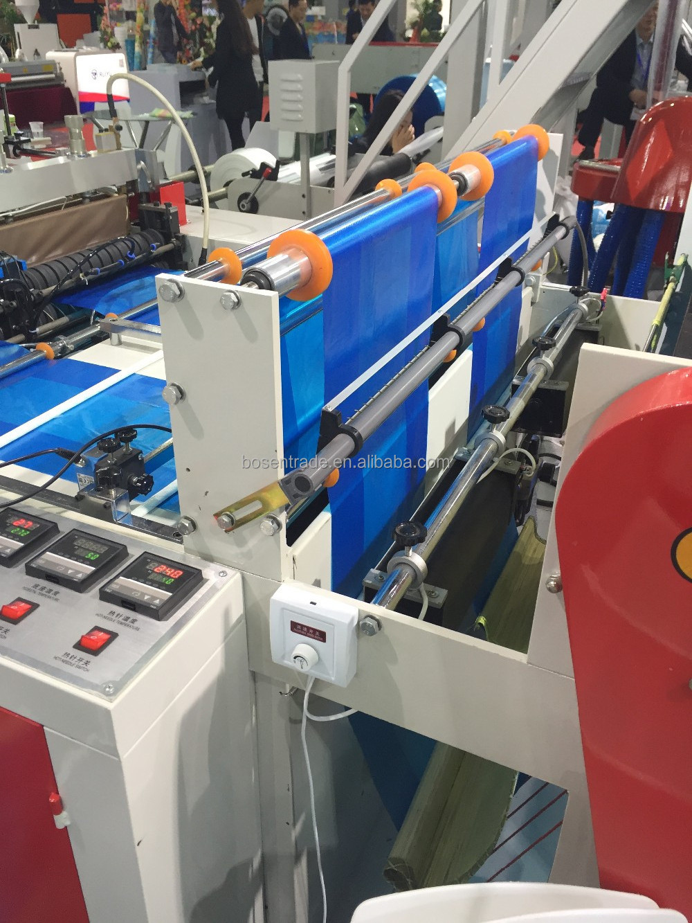 Automatic Punching HDPE Plastic Bag Bottom Sealing Packaging T-Shirt Shopping Bag Making Machine Price