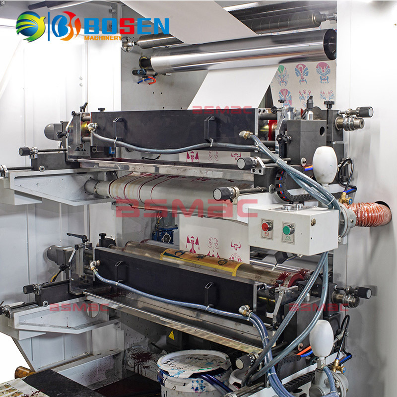 Fully Automatic High Speed Four Colors Paper Flexographic Printing Machine Customized Paper Bag Printing Machine