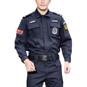 High Performance Spring Autumn Thicken Long Sleeve Black Men's Security Guard Uniform