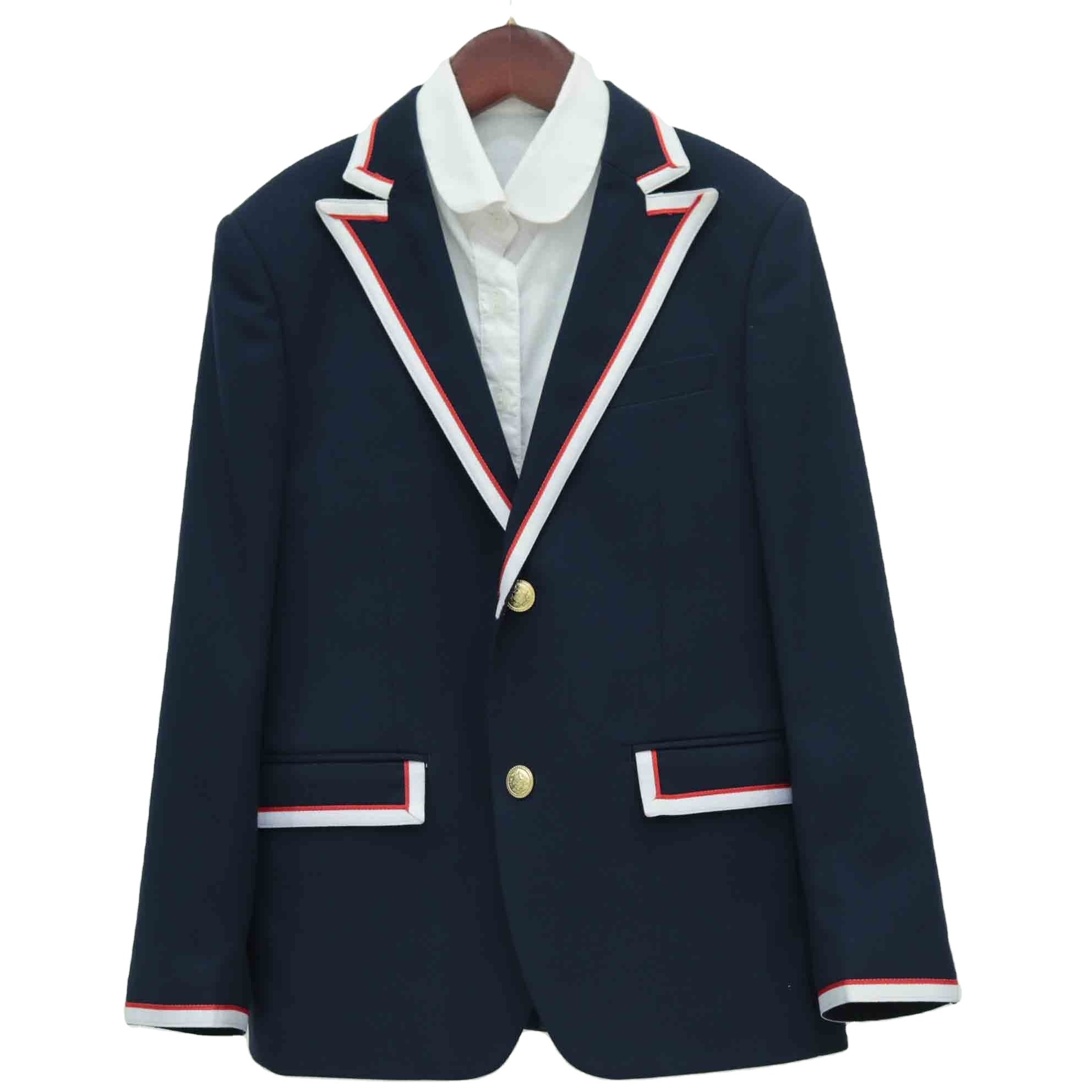 Unisex Polyester Cotton Children School Blazer Uniform Blue School Blazer Primary School uniform