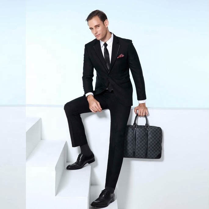 Wholesale OEM Latest Design Man Suit Formal Business Office Workwear Blazer Pant Suits Men Suit Tops