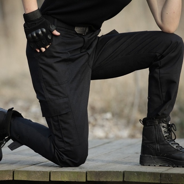 Black Color Security Pants/Worker/Cargo pants Mens  Tactical Security Marines Trousers with Custom