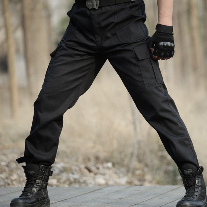 Black Color Security Pants/Worker/Cargo pants Mens  Tactical Security Marines Trousers with Custom