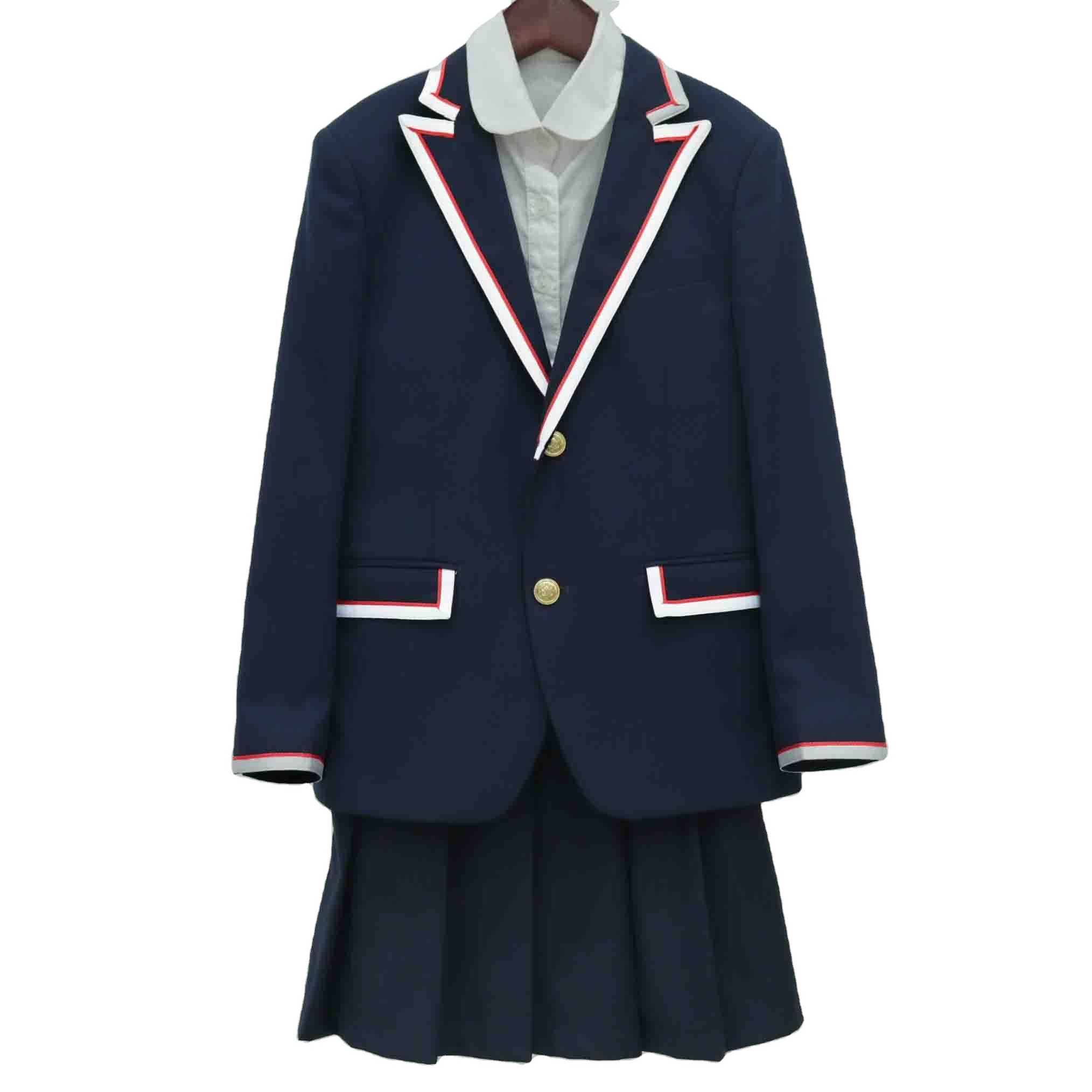 Unisex Polyester Cotton Children School Blazer Uniform Blue School Blazer Primary School uniform