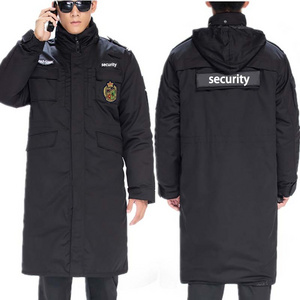 OEM Service Safety Winter Guard Coats Security Work Wear White Guard Uniform