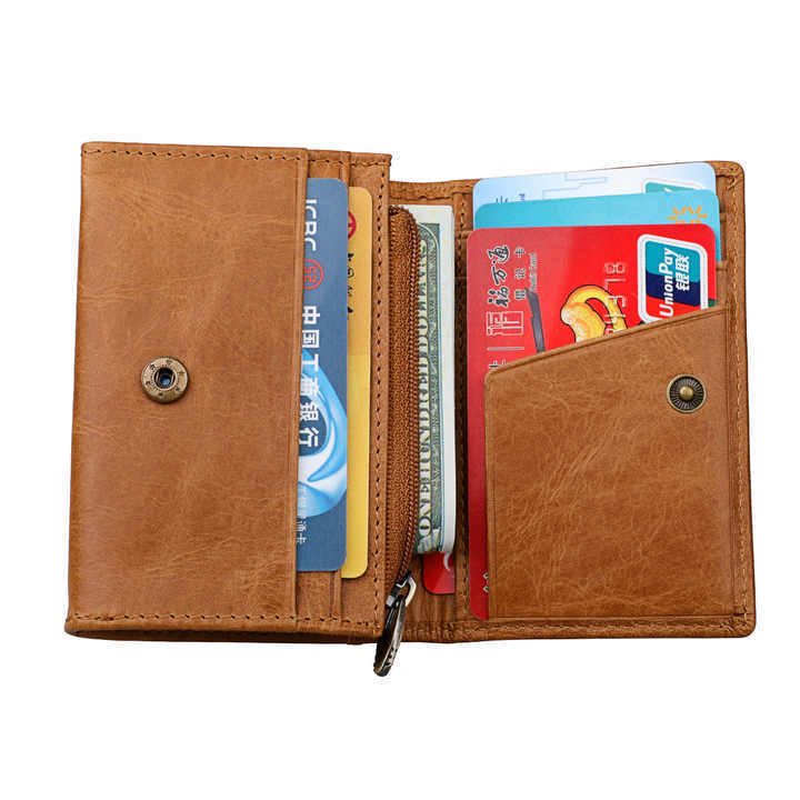 Wholesale Genuine Leather Customized Leather ID Credit Card Holder Wallet