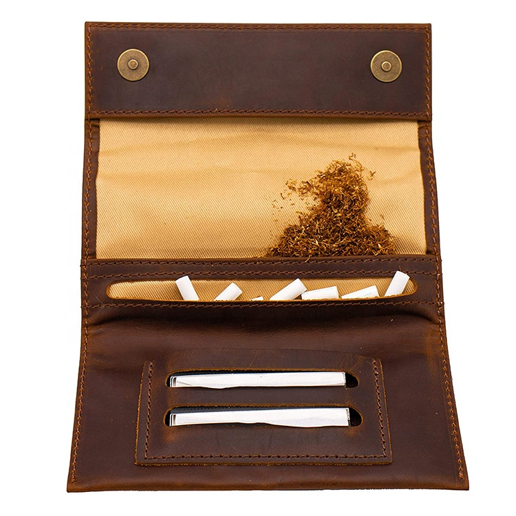 Boshiho PU Leather Smoking Tobacco Pipe Bag Leather Tool Pouch Bag for Smoking Cigarette Sleeve Pipe Tool Lighter Holder Pocket