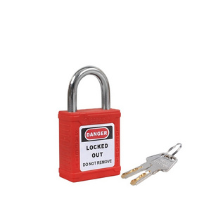 LOTO 20mm Short Steel shackle plastic nylon safety padlock with master key