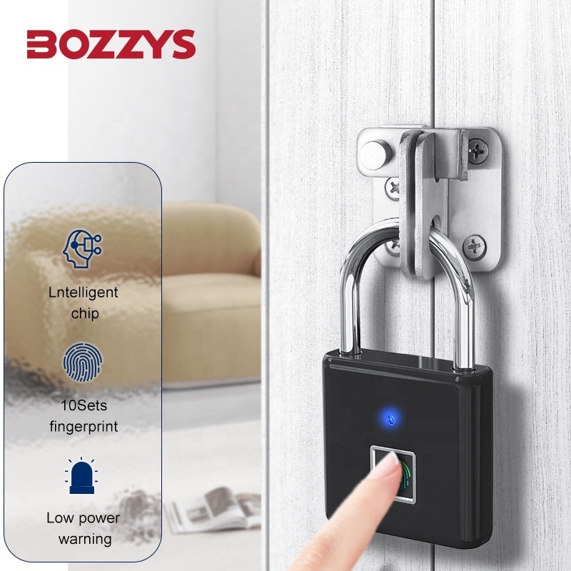 Hot Sale Keyless Waterproof Anti-Theft Security Smart Fingerprint Padlocks For  Luggage Backpack