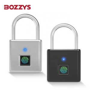 Silver Smart Thumbprint Keyless Portable Anti-Theft Fingerprint Padlocks used to lockout