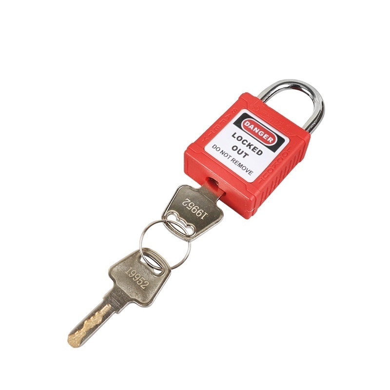 LOTO 20mm Short Steel shackle plastic nylon safety padlock with master key