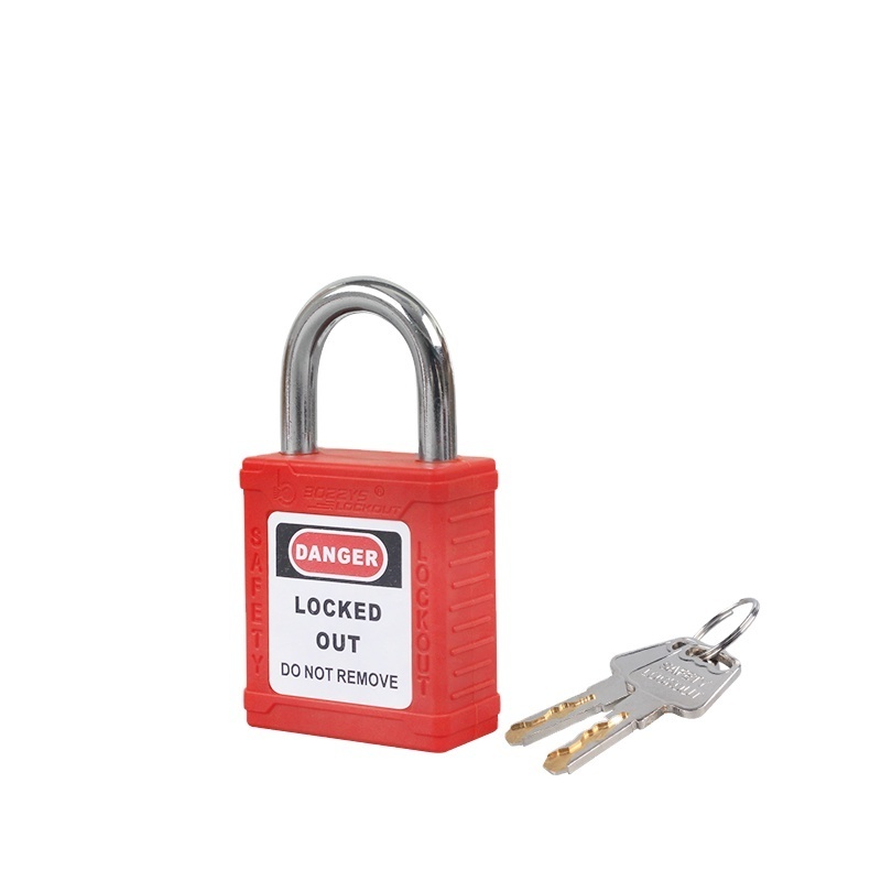 LOTO 20mm Short Steel shackle plastic nylon safety padlock with master key