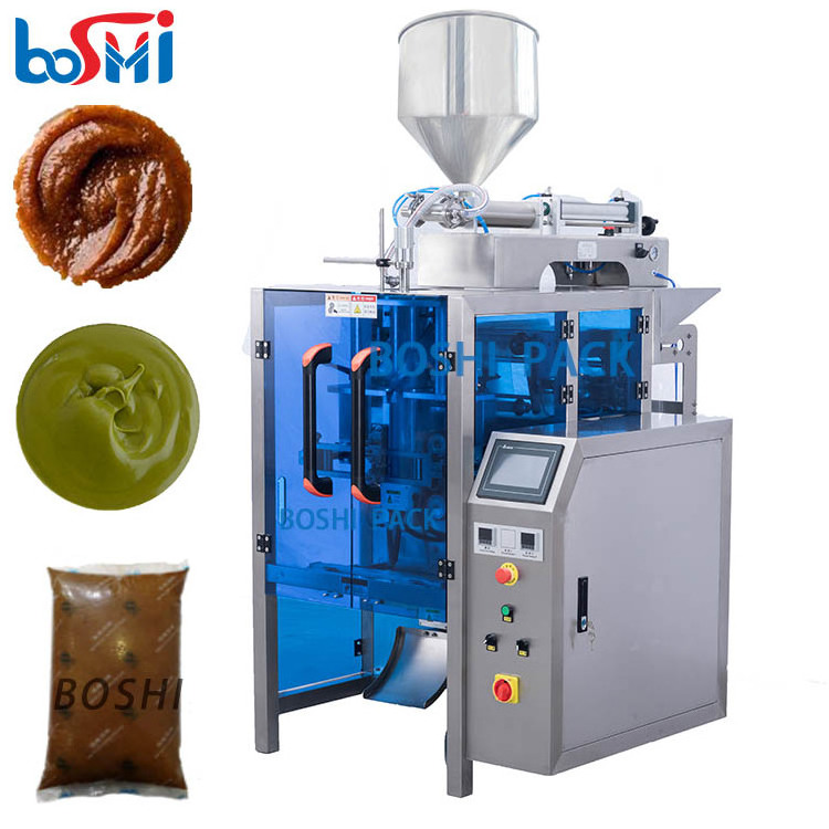 Pneumatic curry chocolate paste vertical packing machine for juice water food tomato paste filling and sealing packing machine