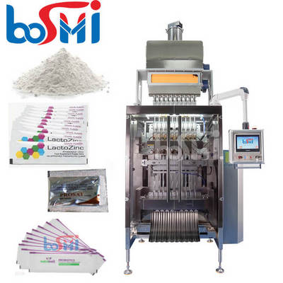 Automatic 4 side seal sachet fruit juice powder packing machine multi lane lemonade powder drink packing machine