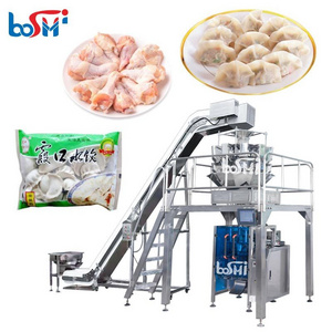 Dumplings chicken leg wing nugget frozen fish beef ball packaging machine fresh food salad vegetable sugar rice packing machine