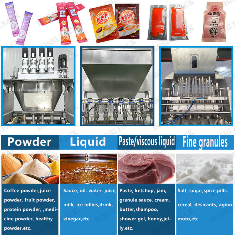 Automatic 4 side seal sachet fruit juice powder packing machine multi lane lemonade powder drink packing machine