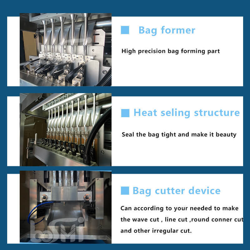 Fully multi track gel liquid sachet filling packaging machine shaped bag stick ultrasound gel packing machine